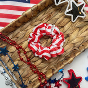 Red, White & Denim Collection Scrunchies